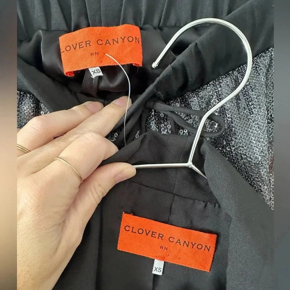 Clover Canyon Set, City Lights Sequin Pants and Jacket. - Picture 6 of 15